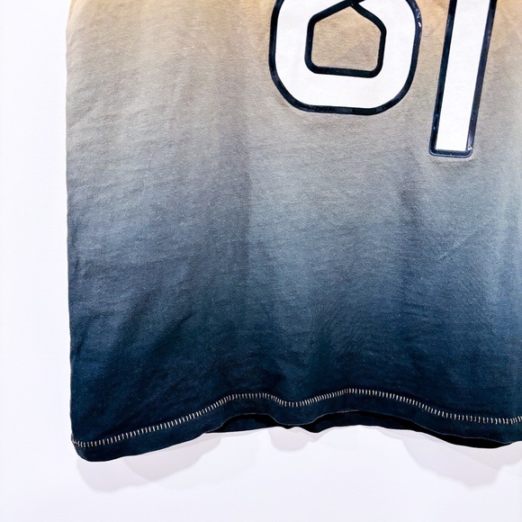 GUESS Brown ombré logo T-shirt | Jamey crew neck short sleeve | Small * - Picture 6 of 9